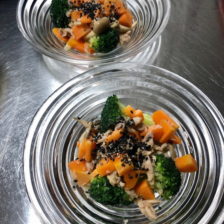 簡単!緑黄色野菜とぶなしめじの中華炒め